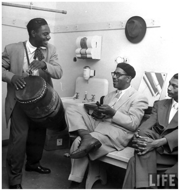 Chano and Dizzy back stage in 1947